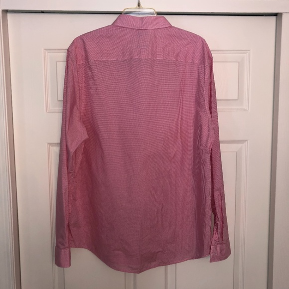 Calvin Klein Red Graph Check Dress Shirt, XL - Picture 2 of 4